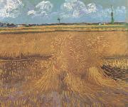Vincent Van Gogh Wheat Field with Sheaves (nn04) oil painting picture wholesale